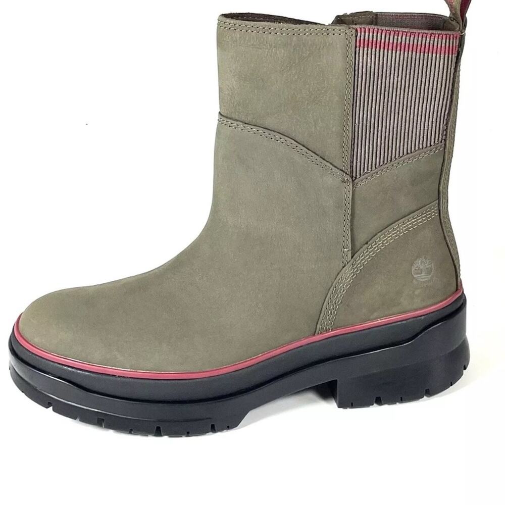 Timberland Courmayeur Valley Women’s Ankle Boot Green Leather A5219 - GREEN